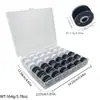 Conjunto de Caixa de Bobinas Doméstica Multiespecificação, Bobinas Transparentes Coloridas, Bobinas de Metal com Linha, Cada Bobina com Aproximadamente 40m de Comprimento