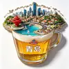 Pegatinas para cajas acrílicas planas en stock de diversas regiones del país, recuerdos de ciudades turísticas, regalos culturales y creativos, estilo personalizado, uso universal