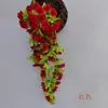 Amazon Colgante de Pared de Rosa Flor Artificial Ratán Colgante de Pared para Interiores Sala de Estar Vid Decorativa de Plástico Cesta Colgante de Rosa