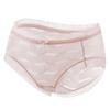 Seersucker de sal marina hueco transparente sexy ropa interior para mujer rayas horizontales estilo niña algodón puro entrepierna antibacteriana encaje bragas