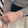 Pulsera de Plata de Ley S925 Láser Trébol de Cuatro Hojas para Mujer Corea del Sur Diseño de Nicho de Alta Gama Lujo Ligero Vintage Pulsera del Libro Rojo