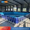 Piscina grande parque aquático móvel suporte quadrado dobrável entrada de água da piscina playground externo