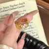 Anillo Popular de Huevo de Paloma Flor de Iris de Xiaohongshu 2025 Nuevo Anillo Vintage Retro de Servicio Pesado Completamente Incrustado de Diamantes para Mujeres
