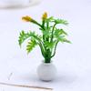 Casa de muñecas paisajismo microescultura adornos de flores suculenta simulada en miniatura planta verde en maceta modelo