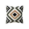 Estilo Ins Geometría Nórdica Terciopelo Tuftado Bordado Completo Funda de Almohada para Sofá de Sala de Estar Cojín Respaldo Ventana de Bahía Cabecera de Cama Almohada de Cintura