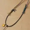 Cordón versátil de cuero encerado de color sólido para pulseras y collares artísticos hechos a mano, adecuado para colgantes de Buda de jade y collares sencillos