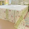 Sábana de Cama de Tela Gruesa de Algodón Puro Engrosado, Pieza Única, Adecuada para Todas las Estaciones, Funda Nórdica de Lino 100% Algodón, Juego de Sábanas Ajustables para Dormitorio Individual, Juego de Tres Piezas