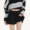 Falda Plisada de Gamuza Estilo Melard para Mujer, Nueva Falda Corta Versátil Simple para Otoño e Invierno, Ideal para Figuras Pequeñas