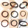 Madera de Palisandro Rosa de Hoja Pequeña India Material Viejo DIY Perla Roja del Sur 15mm Diseño Círculo Único Pulsera de Cuentas Budistas para Hombre y Mujer Venta al por Mayor