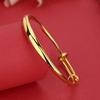 Pulsera de Gypsophila Chapada en Oro para Mujer Chapada en Cobre 6mm Flor Coche Pulsera Push-Pull Oro Imitación Lluvia de Meteoritos Suministro Venta al por Mayor