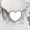 Espejo Corazón Diamante Nuevo de Sui Lian Accesorios de Joyería DIY Redondo Flor Espejo de Maquillaje Materiales de Belleza para Teléfono Móvil