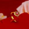 Internet Celebrante Little Daisy Gemstone Anel Vietnã Shackin Mulheres Ruby Micro Set Conjunto de Girassol Colar Brincos