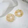Broche de Flor de Oro Real Cladado en Cobre 14K que Conserva el Color, Accesorios para Broches, Manualidades DIY, Corsage Hecho a Mano, Materiales para Joyería Hecha a Mano