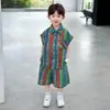 Conjunto de Camisa Rayada de Verano para Niños 2026 Nuevo Estilo Chaleco sin Mangas Fresco para Niños Conjunto de Dos Piezas Ropa de Verano para Bebés
