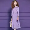 Vestido Floral Tridimensional Original Feimengyi para Mulheres, Coleção de Primavera, Design com Babados, Vestido Simples e Elegante de Corte A