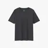 Camiseta Refrescante Lisa de Seda de Gelo 170g para Homens Verão 2025 Tecido de Tecnologia Negra Cor Sólida Algodão Porcelana de Gelo Slim Fit Top