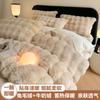 Conjunto de Cama de Veludo de Coelho de Alto Peso Personalizado de Quatro Peças para Outono e Inverno Lençóis de Cama e Capas de Colcha com Forro de Lã Veludo Coral Veludo Leite Roupa de Cama