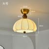 Lámpara de Techo para Sala de Estar Antigua Francesa Nanyang Lámpara para Dormitorio de Casa de Huéspedes Estilo Retro Americano Lámparas para Vestidor con Patrón de Tela