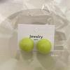 Pendientes de Aguja de Plata Simples de Bola Redonda Pequeña Pendientes de Corazón para Niña Dulce y Linda Coreana Pendientes de Moda Pequeños Frescos Personalizados para Mujer