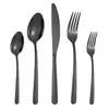 Ventas Directas de Fábrica Retro Acero Inoxidable 430 Martillado Vajilla Cuchillo, Tenedor y Cuchara de Hotel de Gama Alta Juego de Cinco Piezas Vajilla para Restaurante Occidental