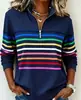2026 Marca Trendy Transversal Americana Retro Y2K Nueva Moda Estampado 3D Manga Larga Camisa POLO Sudadera Tendencia Callejera