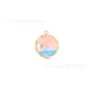 Venta Caliente Transfronteriza Pintura al Óleo Jardín de Monet Colgante de Gota de Aceite de Acero Inoxidable Collar Pendientes de Cadena de Lana Joyería DIY