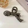 Presilha Grande de Tubarão para cabelo de mulher, grampo de cabelo, acessório de cabelo, presilha com laço de fita Maillard, toque de alta qualidade