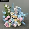 Novo Suporte de Chão para Flores de Casamento 50cm Flores Realistas Decoração de Casamento Arranjo de Flores Palco T Flores para Corredor Flores Artificiais de Casamento