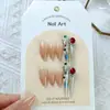 Livro Vermelho de TikTok Explosões Patch de Unha Arte de Unha Fototerapia Usando Peças de Unha Dez Peças de Código-dividing Boutique Unha de Mão
