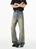 Jeans Acampanados de Seda Hielo Lyocell para Hombre, Estilo Delgado de Verano, Vibras Frescas, Pantalones Vintage Sickle, Pantalones Rectos de Tencel