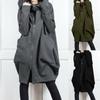 Sudadera con capucha y bolsillo de Amazon AliExpress 2021, chaqueta holgada de dos piezas con cremallera y cremallera para mujer
