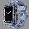 Pulseira TPU Ondulada Adequada para Apple Watch Séries 8, 9, 10, 11 iWatch Se Pulseira e Capa Integradas Transparentes