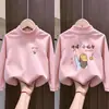 Camiseta Térmica Base para Niñas de Felpa Cepillada Interna Estilo Otoño/Invierno para Niños Medianos y Mayores Cuello Semi Alto Manga Larga Nueva Colección Otoño/Invierno