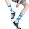 Calcetines Tie-dye Calcetines de Algodón para Hombre Calcetines de Longitud Media Personalizados para Pareja Moda Calcetines de Algodón Degradados Medias Deportivas de Alto Rendimiento para Mujer