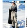 Pantalones de Nieve con Falda de Nieve y Forro Polar para Calidez, Adecuados para Esquiar y Snowboardear, Unisex, Corte Holgado, Talla Grande, Resistentes al Agua, Cortavientos, para Montañismo y Actividades al Aire Libre