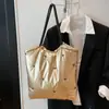Bolso de Algodón Espacial de Gran Capacidad Transfronterizo para Mujer 2026 Nuevo Moda de Nicho Ligero Bolso de Hombro para Viaje