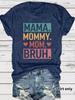 MAMÁ.MAMÁ.MAMÁ.HERMANO. Nueva camiseta de manga corta de verano para mujer en stock