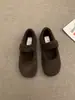 Primer Encuentro Temporada Gris Zapatos Mary Jane de Suela Blanda con Piel Calzado de Abrigo de Invierno para Mujer Nuevo Estilo Coreano Zapatos de Lana Individuales Zapatos de Algodón Cálidos para Mujer