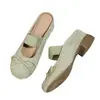 Zapatos de Mujer sin Cordones de Piel Genuina con Aumento Oculto de Altura, Mules de Punta Cerrada para Mujer, Adecuados para Usar con Faldas, Tacones Altos, Zapatos Mary Jane