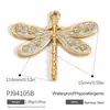 Yuhui Accesorios para Joyería DIY de Acero Inoxidable Transfronterizos Estilo Marino Fruta Incrustada Diamante Colgante Chapado en Oro para Abuela Accesorios DIY