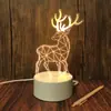 Fábrica spot 3d luz noturna plug-in usb toque controle remoto acrílico pequena lâmpada de mesa atividades empresariais presente atacado