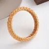 Pulsera Ancha de Ratán Estilo Playa Vacacional, Pulsera de Paja Estilo Bohemio, Pulsera Tejida a Mano Estilo Étnico Tribal
