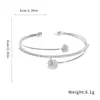 Pulsera Abierta de Tres Capas Flor de Piedra Ojo de Gato de Zircón Moda Retro Europea y Americana Pulsera Exquisita Joyería de Lujo Ligero de Alta Gama