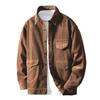 2025 Nuevo Otoño Japonés Retro Ropa de Trabajo para Hombre Versátil Diseño Patchwork Holgado Casual Chaqueta Americana Abrigo