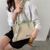 Bolsa feminina tecida 2022 nova primavera simples bolsa tote grande capacidade palha tecida feminina Coreia do Sul bonita bolsa transversal