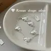 Estilo Ins Coreano Simples Nicho Alto Padrão Joia de Mão Prata Esterlina S925 Superfície Côncava e Convexa Coração Assimétrico Pulseira para Mulheres