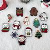 Broche de Natal original estilo japonês fofo desenho animado boneco de gengibre emblema de metal alce ...