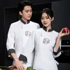 Nuevo Hotel de Alta Categoría Estilo Nacional Chino Impermeable Ropa de Trabajo de Chef para Mujer Otoño/Invierno Manga Larga Ropa de Trabajo de Cocina Trasera de Restaurante para Hombre
