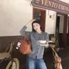 Nuevo Cárdigan de Punto con Botones de Colores para Principios de Otoño Chaqueta Jersey Estilo Hong Kong para el Trabajo Diario Chic Tops de Manga Larga para Mujer