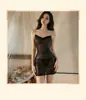 Lencería Divertida Tejida Dorada, Talla Grande, Cadena Brillante Atrevida Seductora para Discoteca, Ropa de Dormir Sexy Transparente Sin Quitar